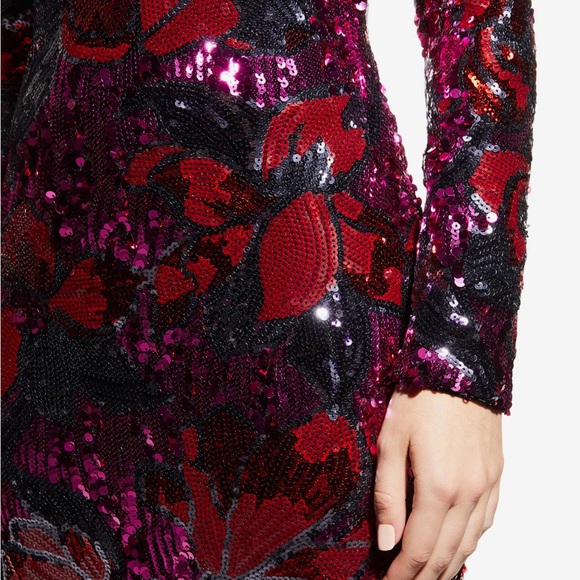 Dress The Population Floral Sequin Dress - Picture 4 of 7